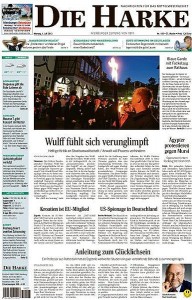 Die Titelseite der "Harke" vom 1. Juli 2013. | Repro: MT