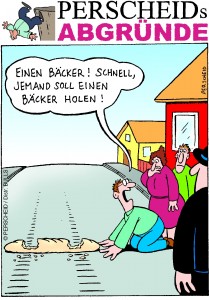 Perscheids erster "Abgründe"-Cartoon. Copyright: BULLS