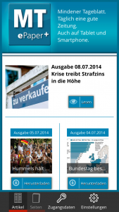 Die Startseite der HTML- ("Artikel")-Ansicht auf dem Smartphone. Repro: MT