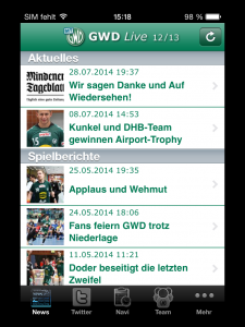 Abschied von der MT-iPhone-App "GWD-Live. Sreenshot: MT