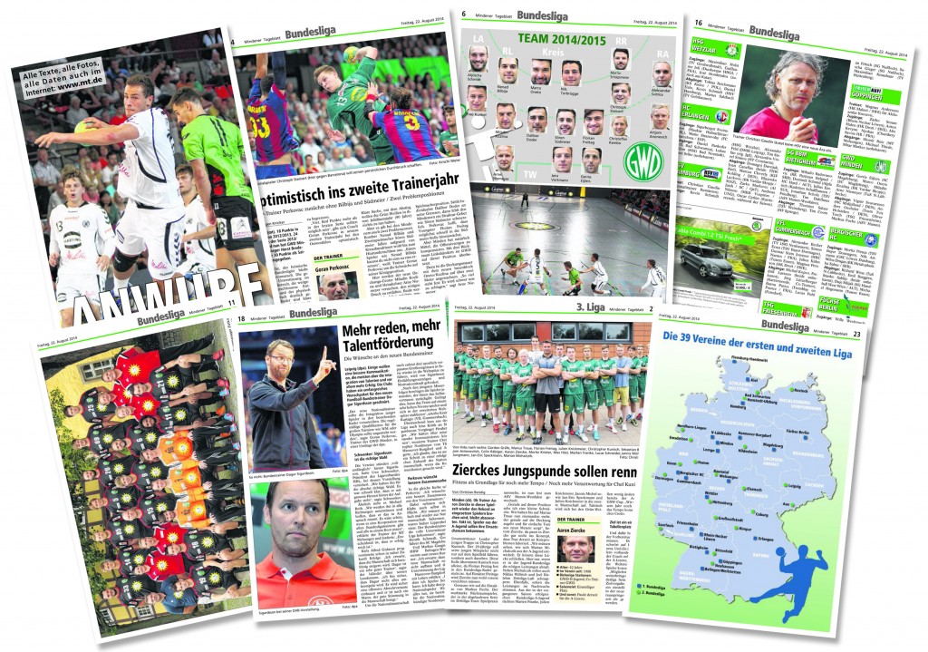 Das Handball-Magazin "Anwurf" bitet im ersten Teil eine Saisonvorschau von der ersten bis zu dritten Liga. Die weiteren Klassen folgen im zweiten Heft. Repro: MT