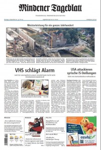 Entwurf einer Titelseite nach dem neuen redaktionellen Konzept. Repro: MT