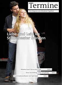 Die Titelseite des ersten "Termine"-Magazins, das von nun an immer donnerstags eine Wochenvorschau über die Veranstaltungen im Mindener Land liefern wird. Repro: MT