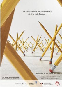 Mit dieser Gemeinschaftsanzeigen erinnern die deutschsprachigen Verlegerverbände zum Tag der Pressefreiheit an das hohe Gut dieses Grundrechts. Repro: MT